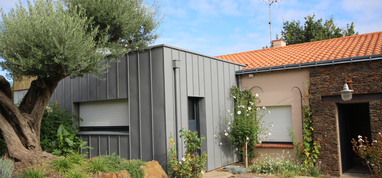 extension zinc toiture terrasse